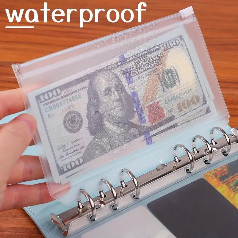 A6 Ring Binder Notebook with 6-Hole Zipper Pocket & PVC Storage Zip-Lock Pencil Case