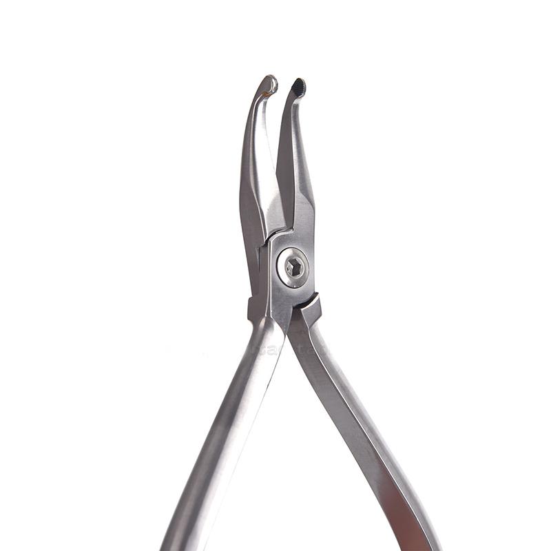 Tandheelkundige gebogen How's tang gebogen kop roestvrijstalen tandarts tang forcep orthodontische gereedschappen