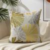 Leaf Pattern Jacquard Linen Pillow Cover Soft Textured Fabric Wrinkle Resistant Cushion Case For Living Room Bedroom