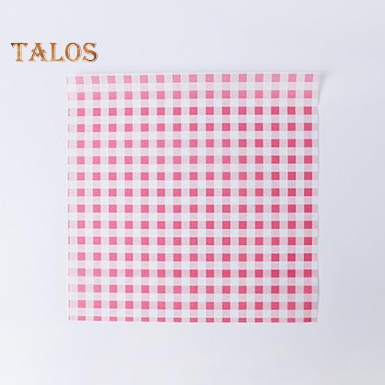 100Pcs Fried Food Papers Non-Stick Multipurpose Plaid Pattern Convenient Absorbent Papers Burgers Fried Food Basket Liners