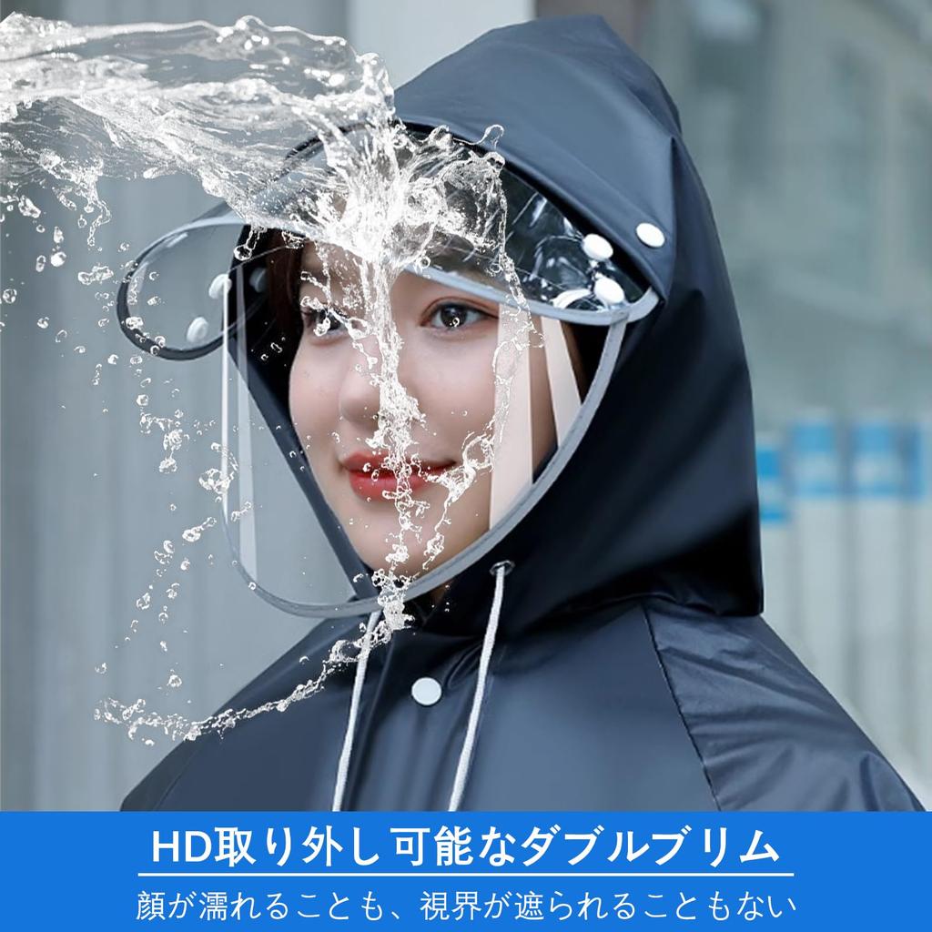 Raincoat for Bicycles Design for 2025 with Zipper and Double Large Size Rain Poncho Long Unisex Backpack Compatible Raincoat Poncho with Pockets