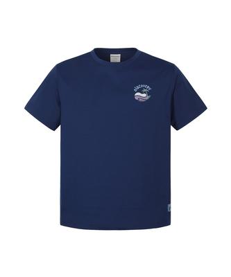 DISCOVERY EXPEDITION T-shirt da Acqua a Manica Corta Essenziale per l'Estate Calda (Indaco)