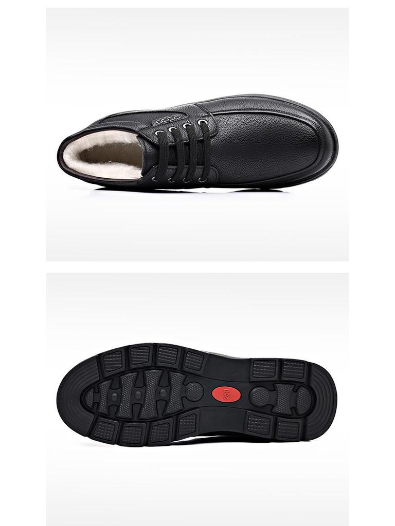 Pánské zimní protiskluzové bavlněné boty s velurovou podšívkou - Neformální venkovní obuv pro tatínky středního věku