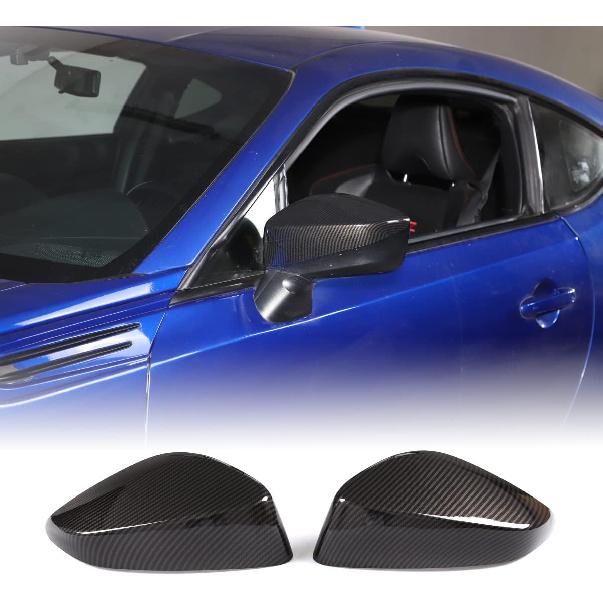 Car Side Mirror Decoration Compatible With Subaru BRZ & Toyota 86 2012-2020, Rear View Mirror Cover Cap Trim Made of ABS (Carbon Fiber Pattern)