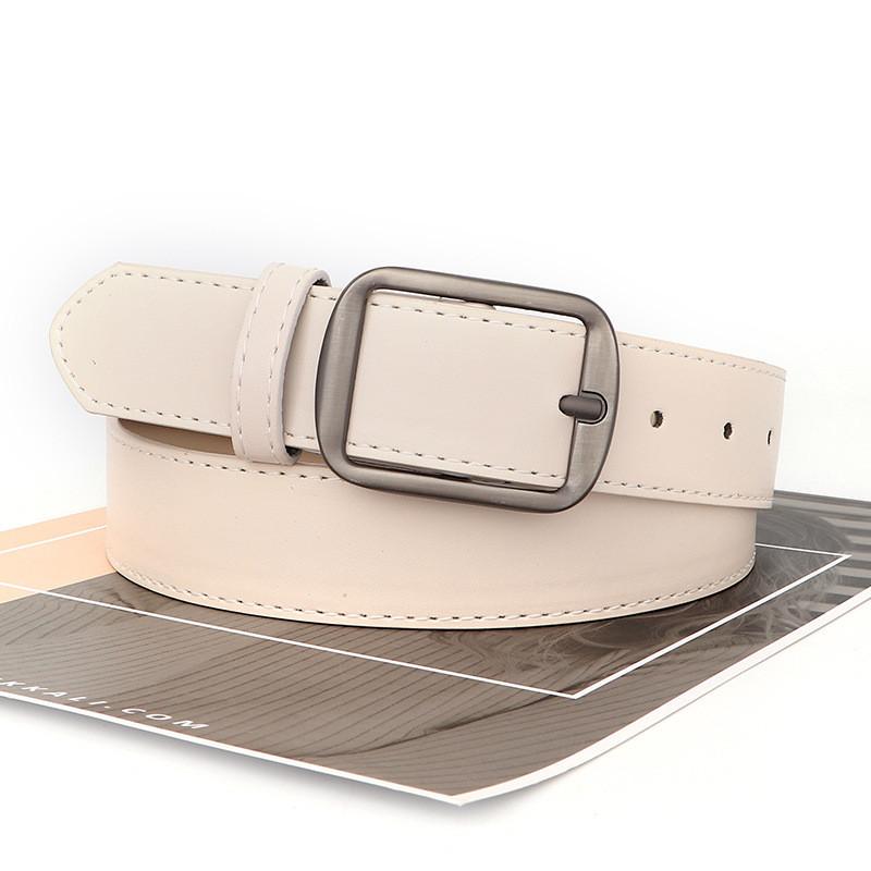 Style Retro Womens Belt Square Buckle Design For Women Men Casual Waist Match