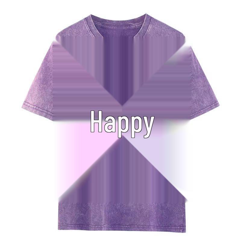 Unisex Washed Distressed Cotton T-shirt - Summer 2026 High Street Style 2XL