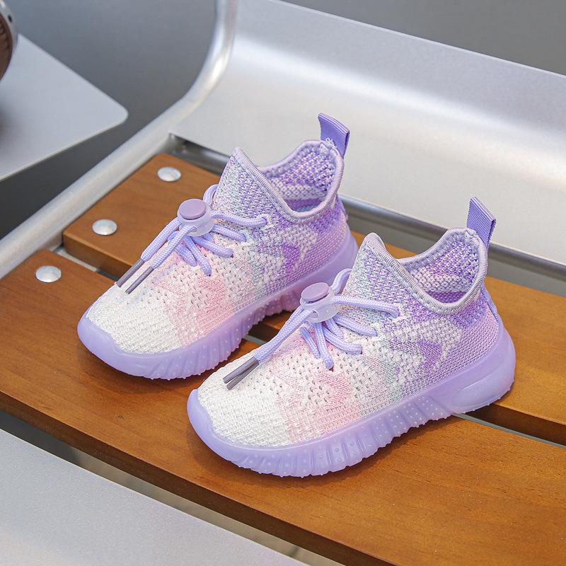 

Children s coconut shoes, boys net shoes 2025 new girls sports shoes, fly-woven mesh breathable medium and older children s running shoes 21