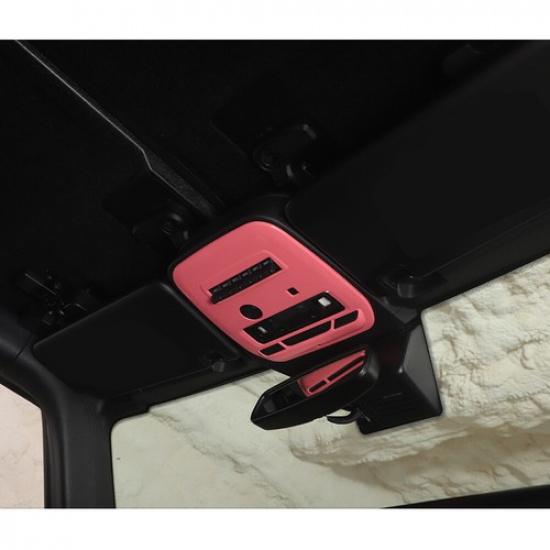 Pink ABS Front Reading Light Frame Trim Cover Decor Bezel for Ford Bronco 21+