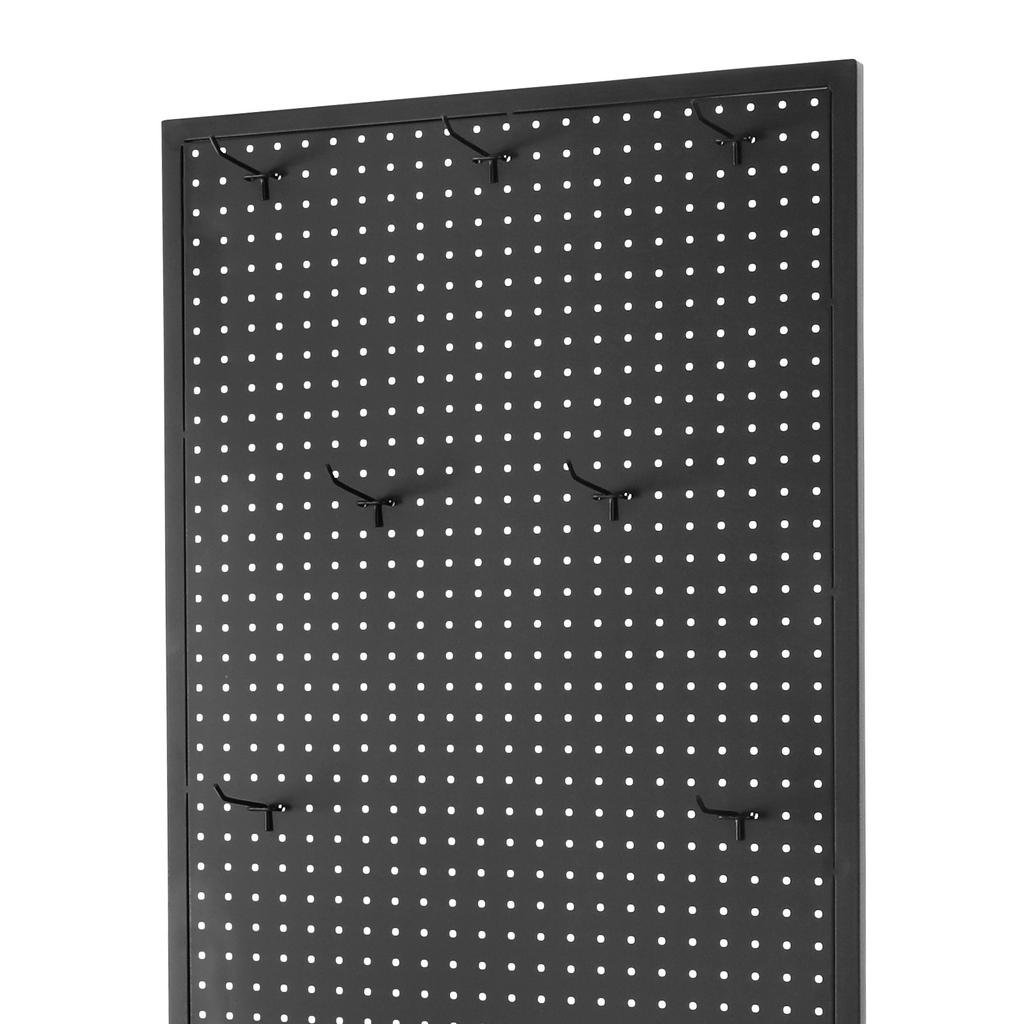 Metalen Pegboard Displaystandaard met een Plaat, Pegboard Panelen, Staande Pegboard Display, Displayrek voor Handwerkbeurzen, Kunstdisplay