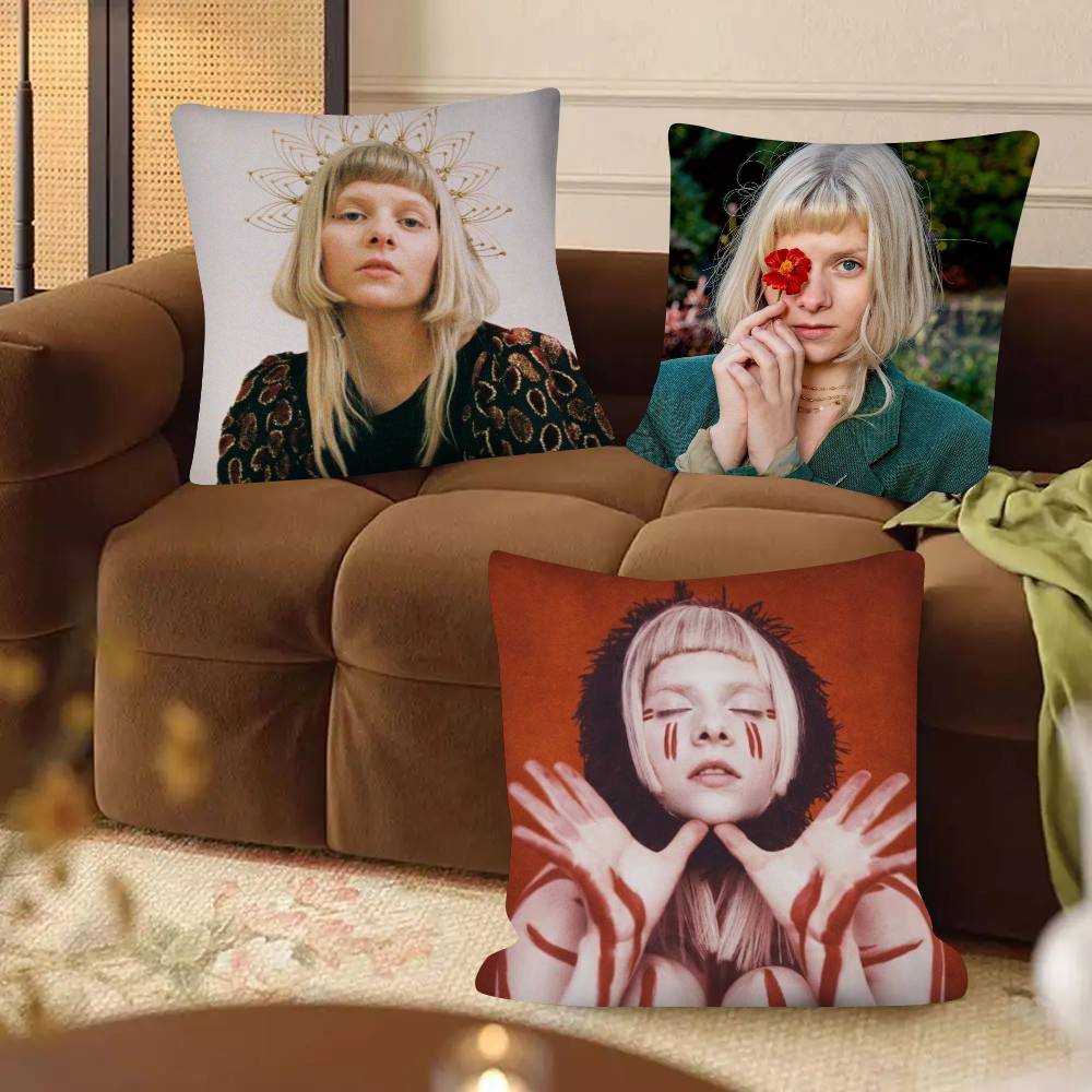 1Pc Singer A-Aurora A-Aksnes Pillow Case Fashion Square Pillowcase Bedroom Sofa Room Ins Decoration Leisure
