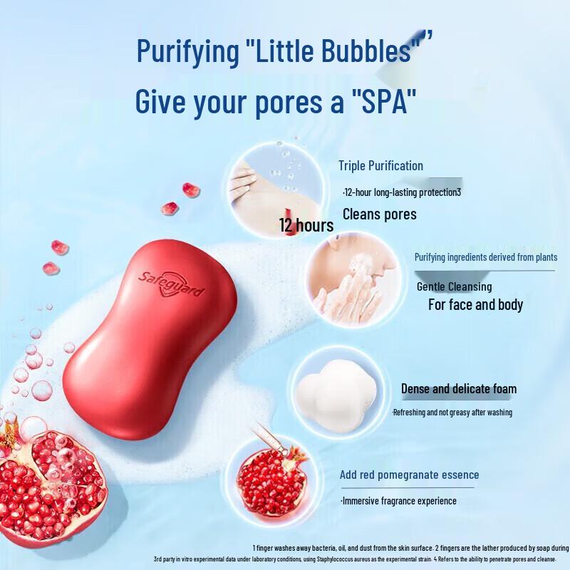 Safeguard Revitalizing Red Pomegranate Soap (9x100g)
