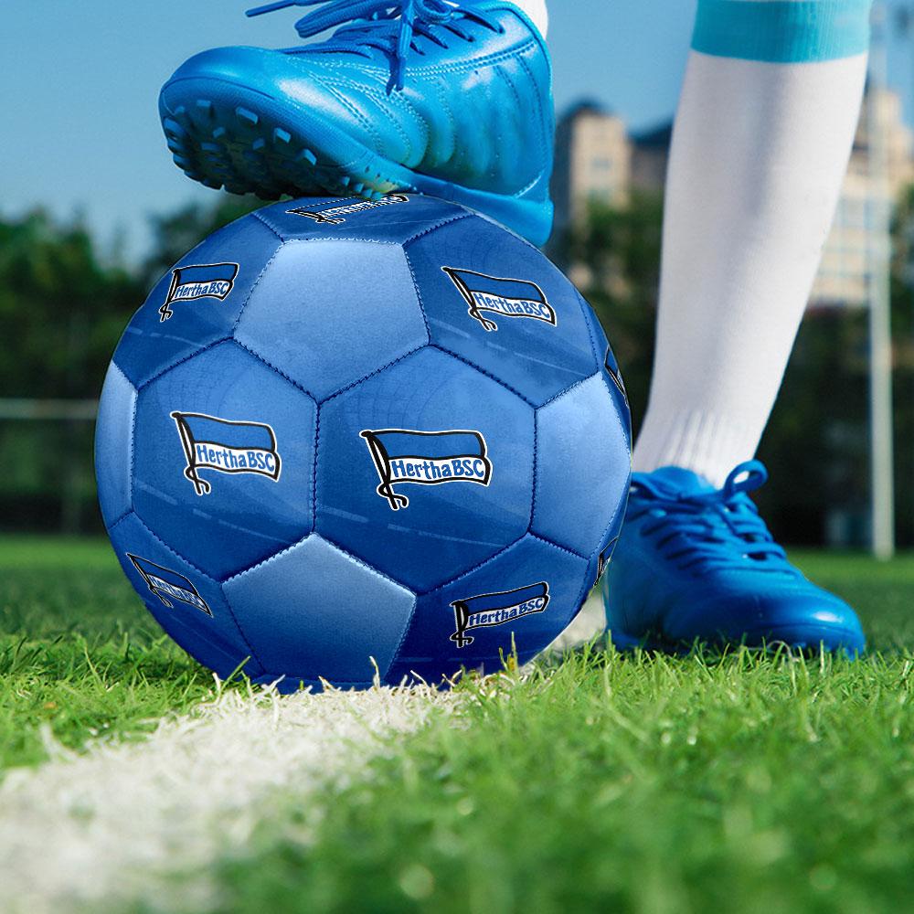 Hertha BSCcalcio Indoor Misura 5 Pallone da Calcio Colorato Cucito a Macchina PVC Pronto per la Competizione Resistente Alta Rimbalzabilità