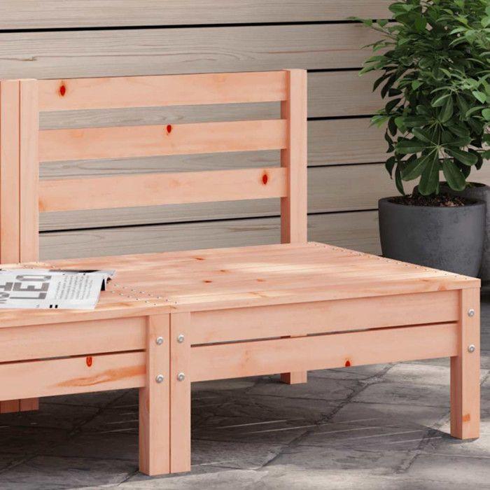 Canapé de jardin - Naturel - Bois massif douglas - 2 personnes - 63,5x63,5x62,5 cm - Droit