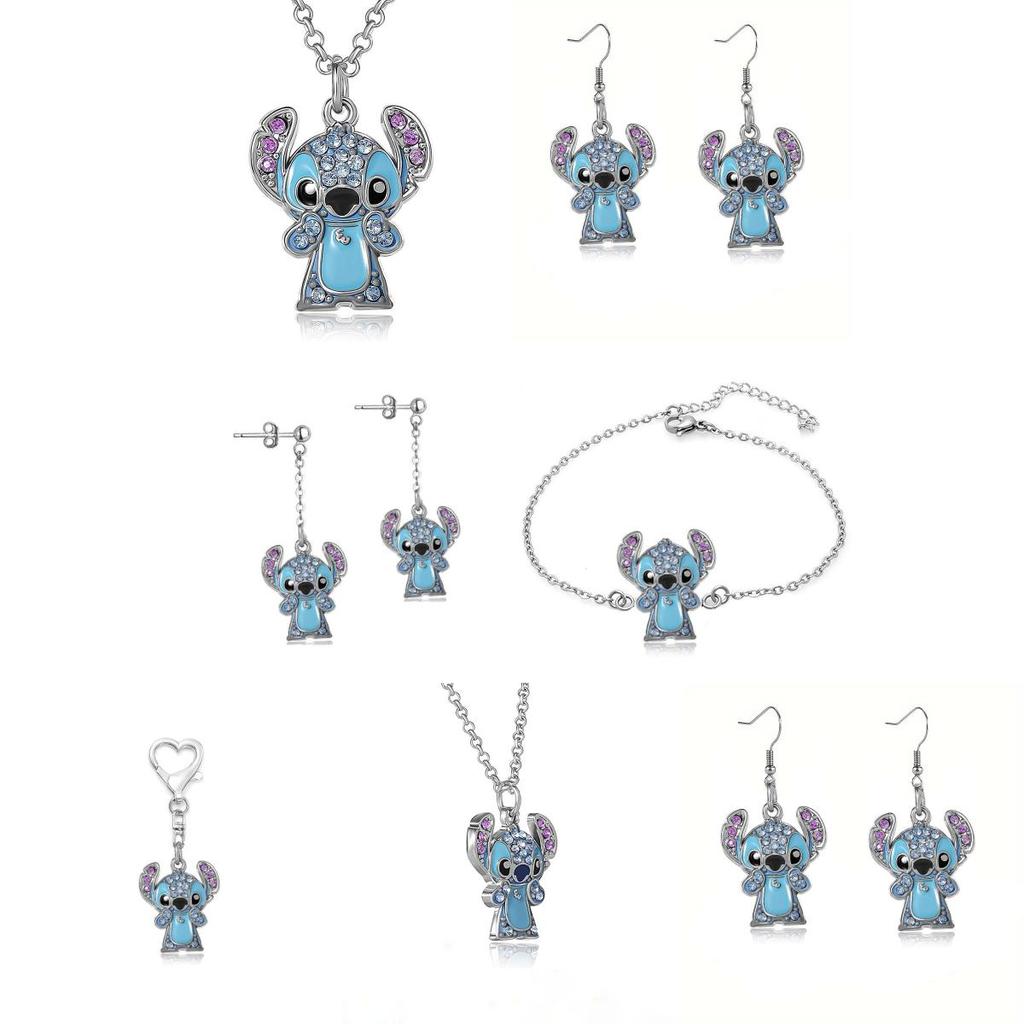 Lilo Stitch Fashion Jewelry Alloy Chain With Rhinestones For Casual Gift