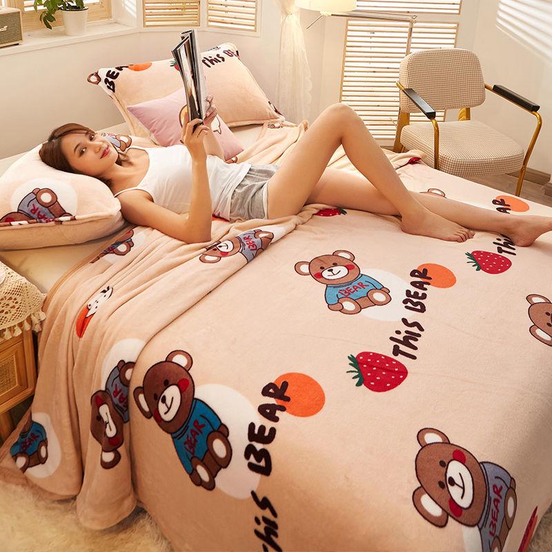 Winter Fluffy Warm Cozy Throw Blankets for Office Siesta Air-Condition Bedspread Thickening Lamb Cashmere Blanket Sofa