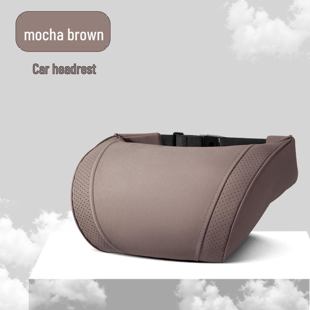 Luxury Leather Velvet Car Neck Pillow & Lumbar Support - Ideal for Drivers
