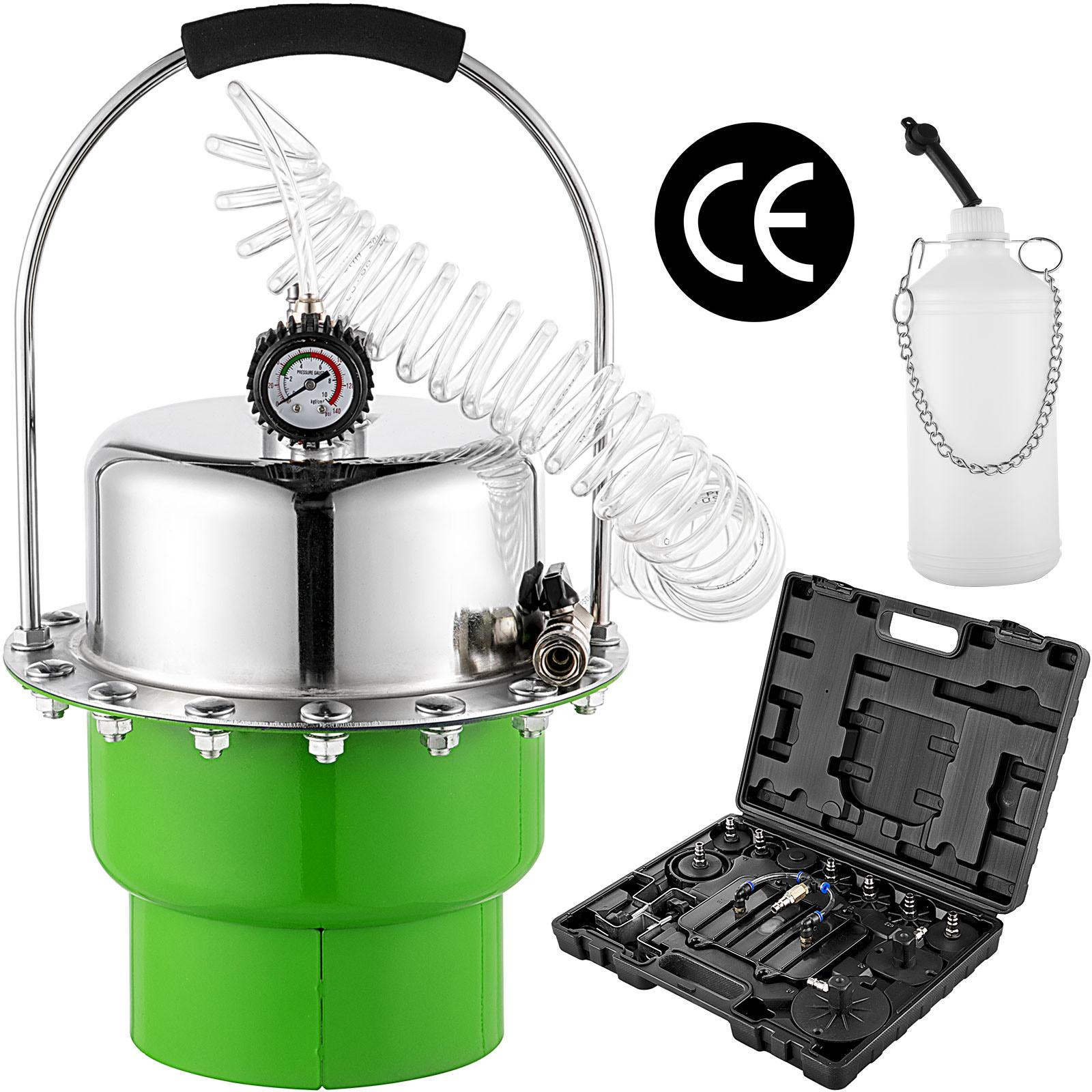 

SucceBuy Пневматический комплект для прокачки тормозов под давлением воздуха Инструмент для замены тормозной жидкости и масла автомобиля с баком 5 л для прокачки тормозной и сцепной системы зелёный