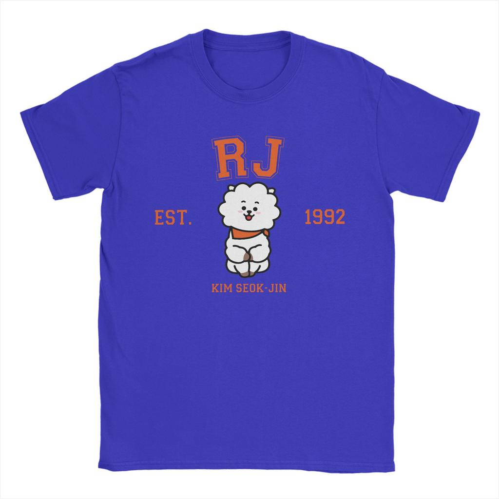 Funny RJ Korea Kpop Cute Cartoon T-Shirts for Men Crewneck Pure Cotton T ShirtShort Sleeve Tees Plus Size Clothes