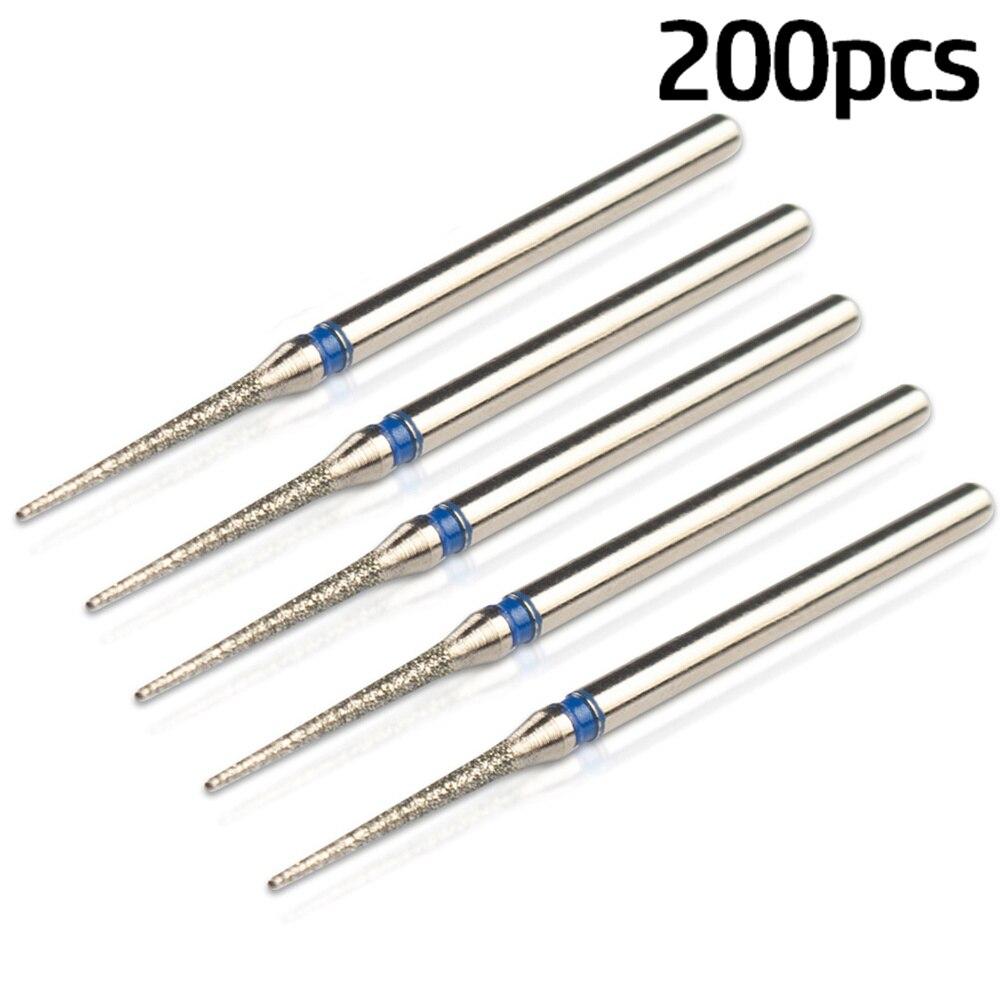 

200 шт. алмазные фрезы для маникюра, набор сверл для ногтей, аксессуары для машины, фрезы для очистки кутикулы, пилочки для ногтей для педикюра