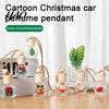 Aromatherapy Bottle Christmas Car Perfume Decoration Wood Lid Cute Santa Snowman Tree Gift Pendant Box Clear Glass Essential Oil Empty Hanging