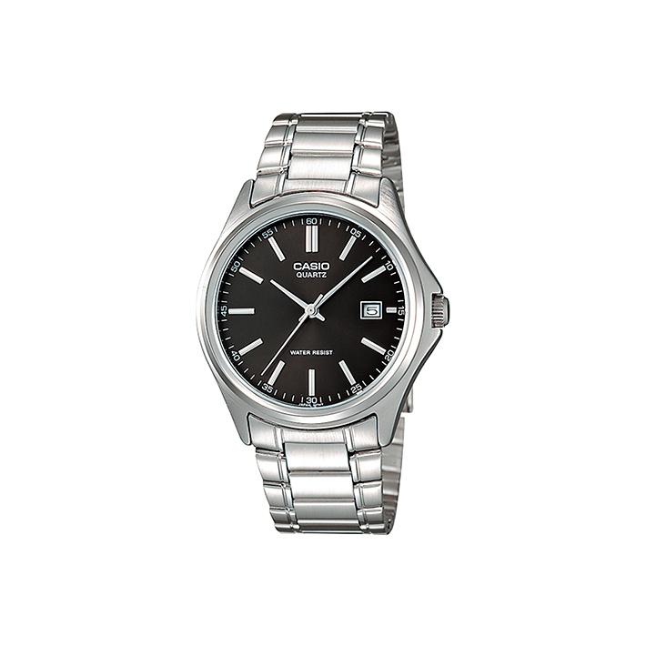 CASIO G Shock MTP 1183A 1A MTP-1183A-1A Black Dial Silver Strap