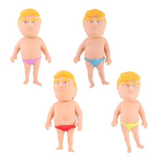 Former President Squishes Toy Removable Underpants Slow Rebound TPR Stress Relief Cartoon Figure Squeeze Sensory Fidget Toy Kids Adults Gift