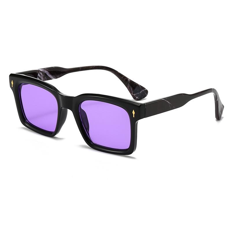 Retro Square Sun Glasses With Uv400 Protection For Outdoor Activities And Fashion Enthusiasts