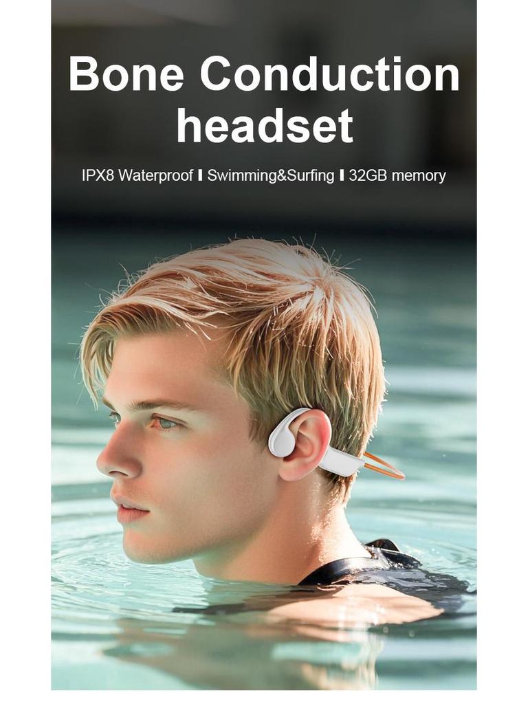 Cross-border X7 Bone Conduction Bluetooth Headphones: Painless In-Ear for Long-Wear, Open-Ear Sports, Running, and Swimming.