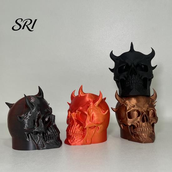 Horned Demon Skull Tow Cover Trailer Dust Heavy-Duty 3D Dust-proof Printed One-Piece Molded Bar Cap Matte Texture Accessory Weatherproof Hitch