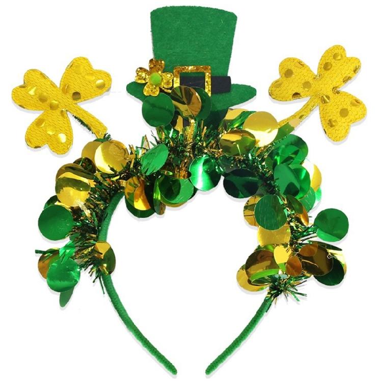 Clovers Decoration Headdress Makeup Shower Hair Rings Elastic Women Headbands for Adults and Teens