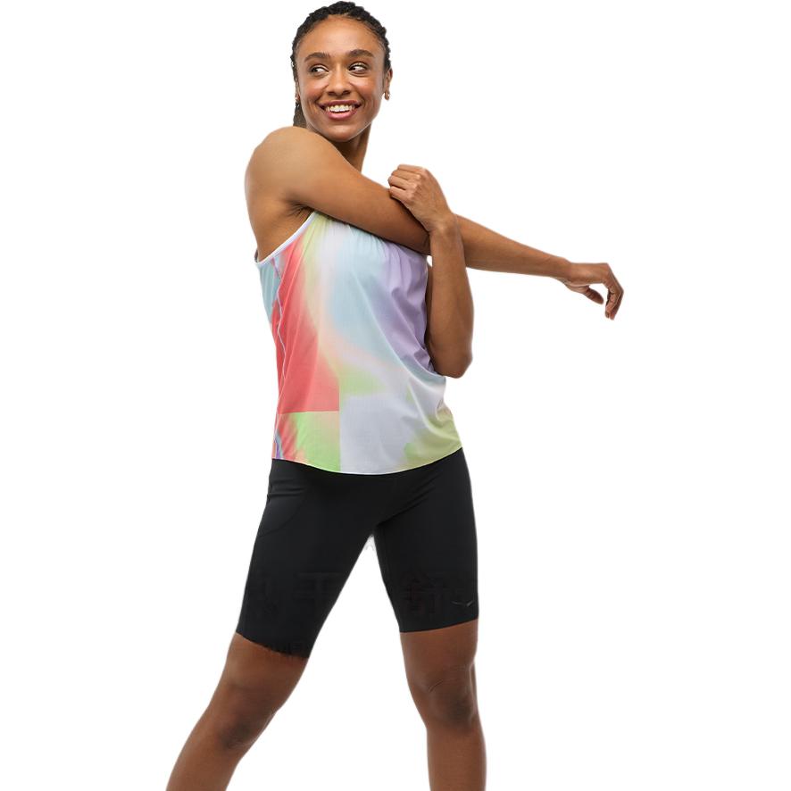 HOKA One One Airolite Run Tank Comfortable Dry Professional Running Vest Women Tops Grapefruit 1151082P