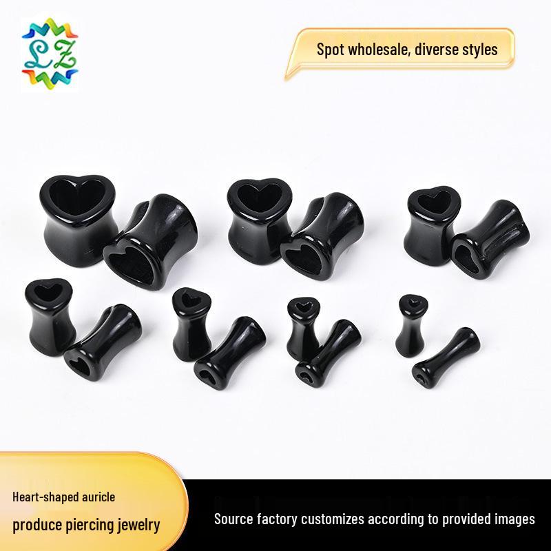 Acrylic Heart & Triangle Ear Plugs – Colorful Piercing Jewelry In Multiple Sizes