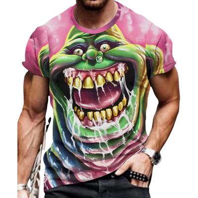 Sommer Rundhals 3D Lustiger Tierdruck Top Modische Lässige Kurzarm Herren T-Shirts