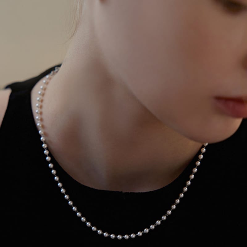 

Lewe Pearl tail necklace Silver