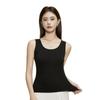 Ordifen Women's Thermal Vest Seamless Patch with Pockets Fleece Lined Thickened Warm Belly Autumn Winter Innerwear