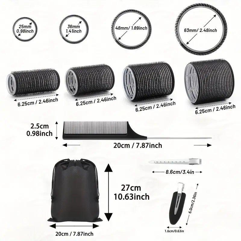 Eight-Character Air Bangs Curler Set with Clips and Comb - Effortless Air Bangs Styling Tool