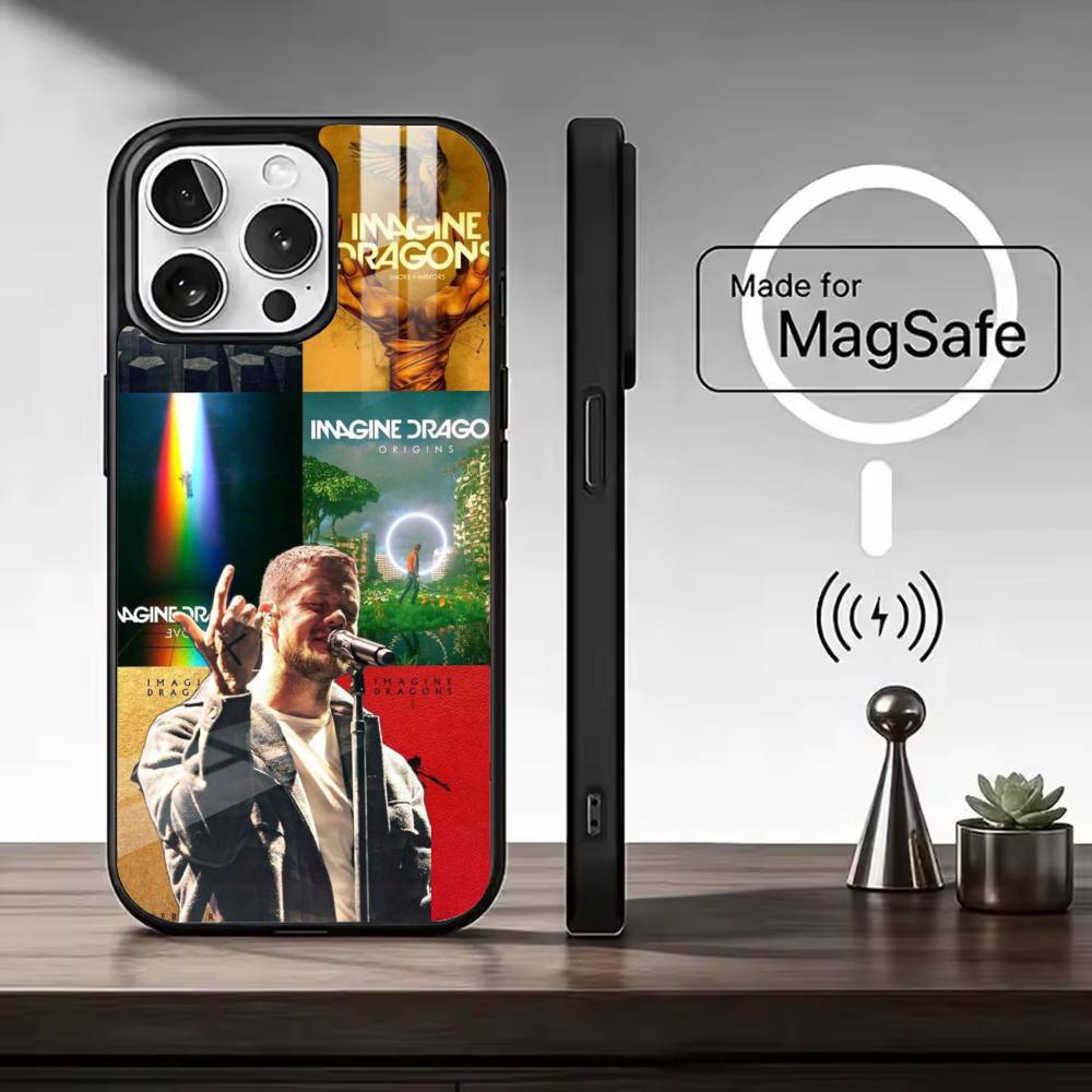 Band Imagine D-Dragons For Magsafe Phone Case for iPhone 17 16 15 14 13 12 11 Series Wireless Charging iPhone14ProMax