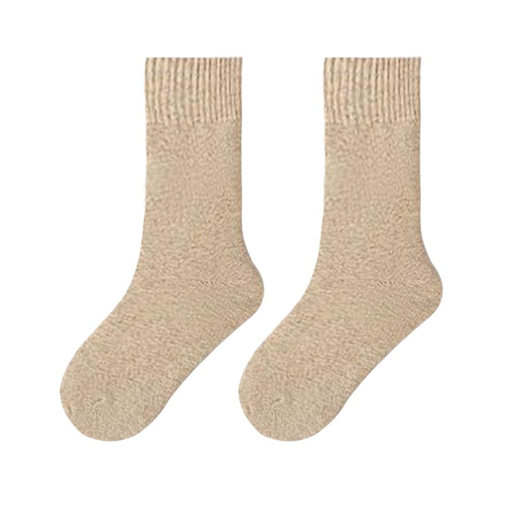 Polyester Cotton Winter Warmer Thicken Sock Medium Tube Sock Seamless Sleeping Socks Thermal Wool Cashmere Snow Socks For Man