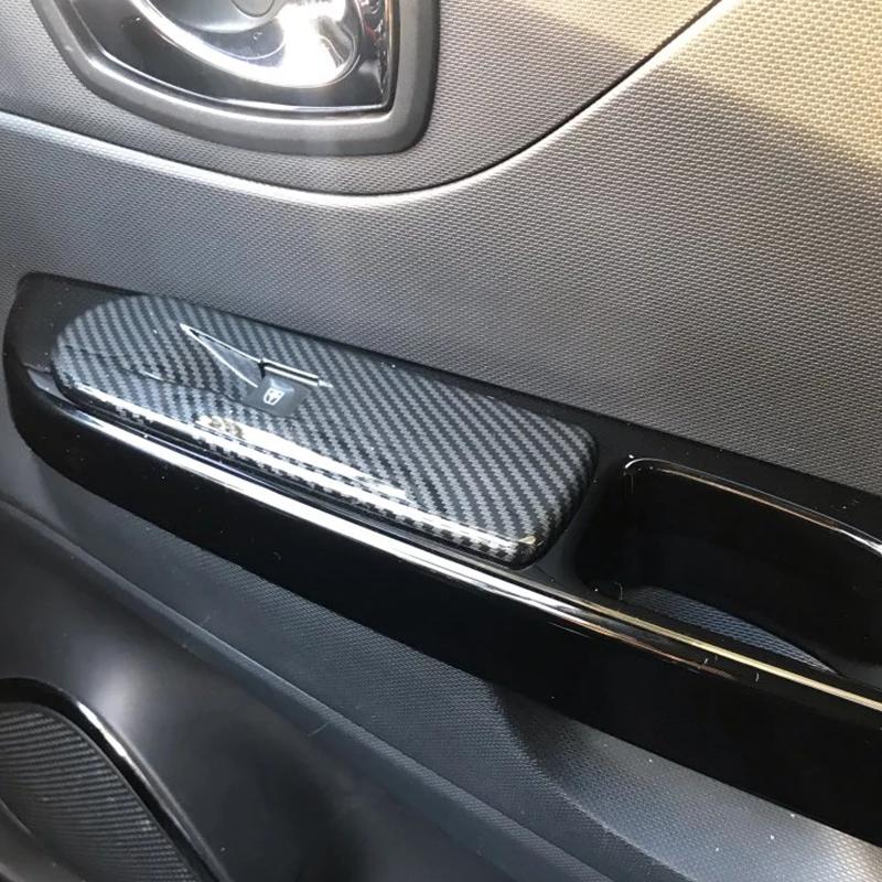 RHD LHD For Toyota Proace City VERSO  + Carbon Matte Chrome Car Door Armrest Window Trim Glass Lift Switch Cover