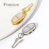 Pearl Necklace Connection Clasps 18K Gold Plated Zircon Shells Oval Hook Clasp Handmade DIY Jewelry Making Accessories