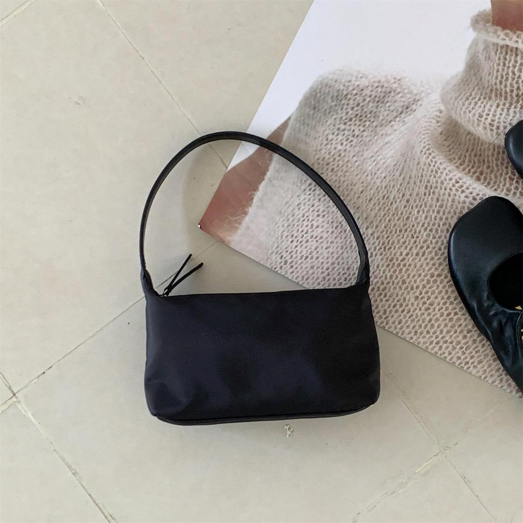 New Women Small Square Bag Baguette Nylon Handbag Korean Style Simple Candy Color Underarm Bag Guangzhou High Quality Bag