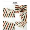 Men's Striped Knit Polo Shirt Casual Short Sleeve Textured Loose Fit Streetwear Top