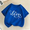 Love Graphic Print Children Clothing Girls Boys Casual Fashion Summer Cute Colorful Tops Kids Crew Neck Short Sleeve Tshirts