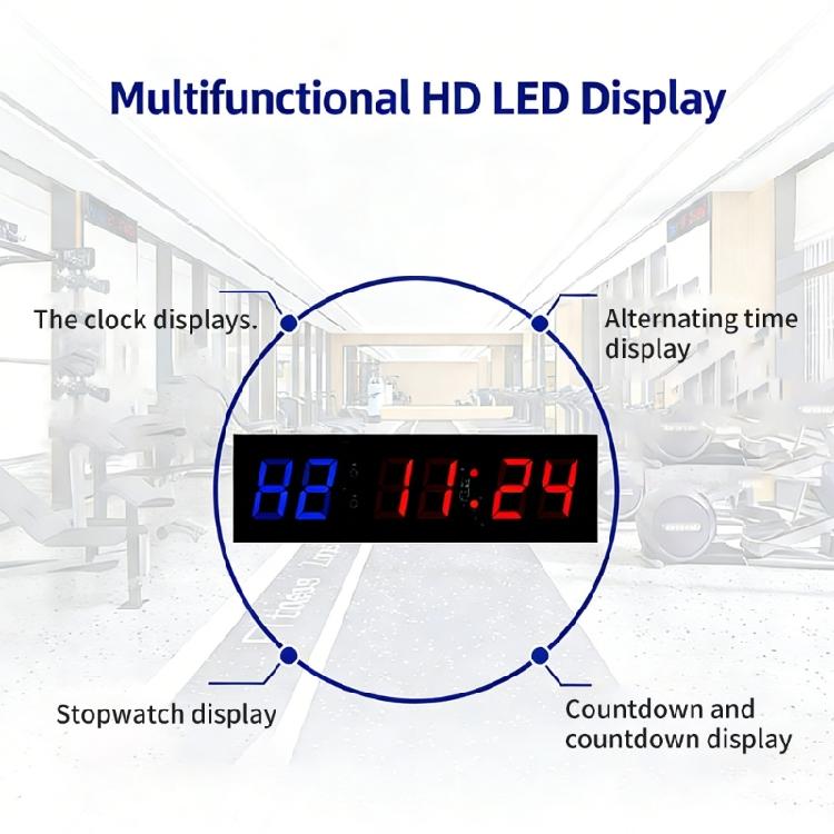 Large LED Display Electronic Wall Clock Timers Workout Timer With Count Up/Down Function for Gym And Personal Training