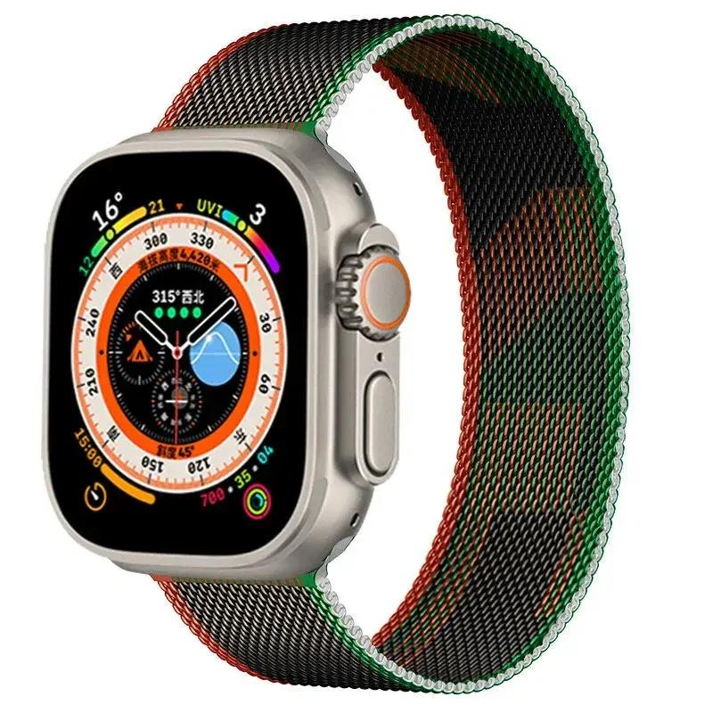 Magnetic Loop Strap For Apple watch Band 44mm 40mm 45mm 41mm 42mm 38mm Stainless Steel Bracelet iWatch Series Ultra 9 8 SE 7 6 5