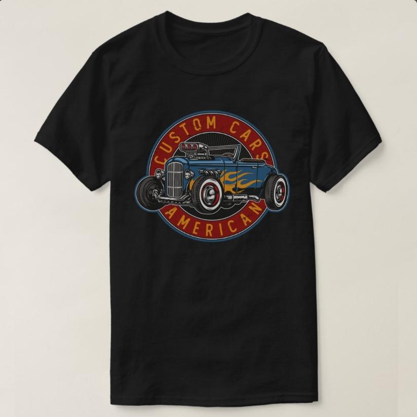 

Vintage Custom American Cars T-Shirt 100% Cotton O-Neck Short Sleeve Summer Casual Mens T-shirt Streetwear - Men s Summer Cot... S разноцветный