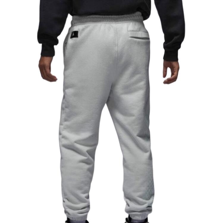 New Jordan Flight Fleece Athletic Trousers Men's Gray White HQ8828-025
