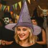 Pointed Hat Halloween Witch Hat Sequin Cosplay Hat Funny Halloween Headwear  Kids Costume