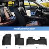 Smabee Right Drive for Chery Jaecoo J7 SHS Hybrid 2023-2026 RHD Car Floor Mats 3PCS TPE 3D All Weather Accessories Black