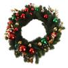 Xmas Wreath 50CM Artificial Decorative Front Door Hanging Wreath with Light for Holiday Home Decor